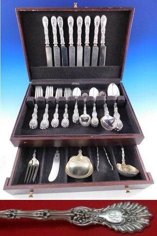 Radiant by Whiting Sterling Silver Flatware Set for 8 Service 53 pieces
